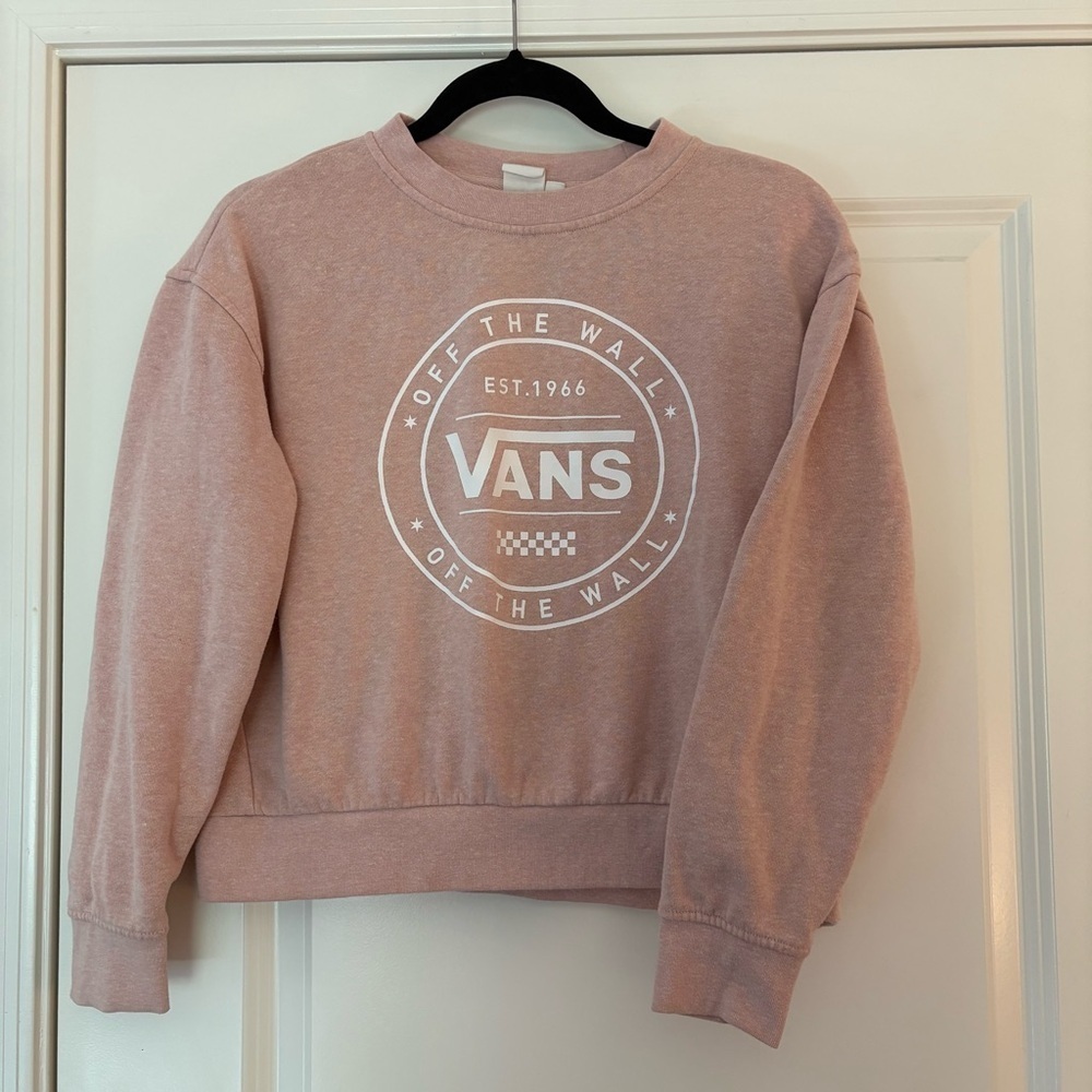 Vans Women's Light Pink Crew Neck Sweater - Picture 3 of 13